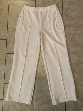 Fabletics Plush Interlock Wide Leg Pants Oats Size L